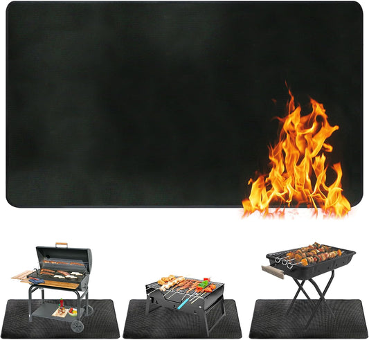 Ogrmar 90 x 52 Inch Grill Mat for Outdoor Cooking Protection