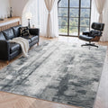 Abstract Area Rug 5x7 Washable Low Pile Rug - Easy Clean, Pet Friendly
