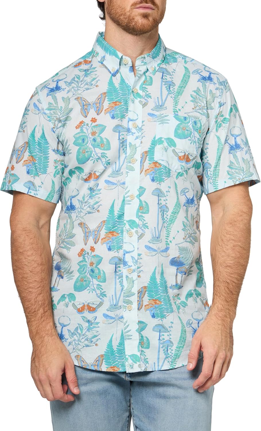 Eddie Bauer Mens Printed Baja Shirt for Ultimate Comfort