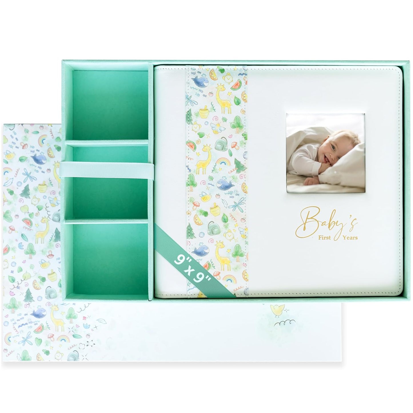 Keepsake Baby Memory Book With Box - Timeless Leather-Bound Gift