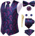 Hi-Tie Silk Mens Vest Set with Tie and Bowtie - Wedding Ready Men's