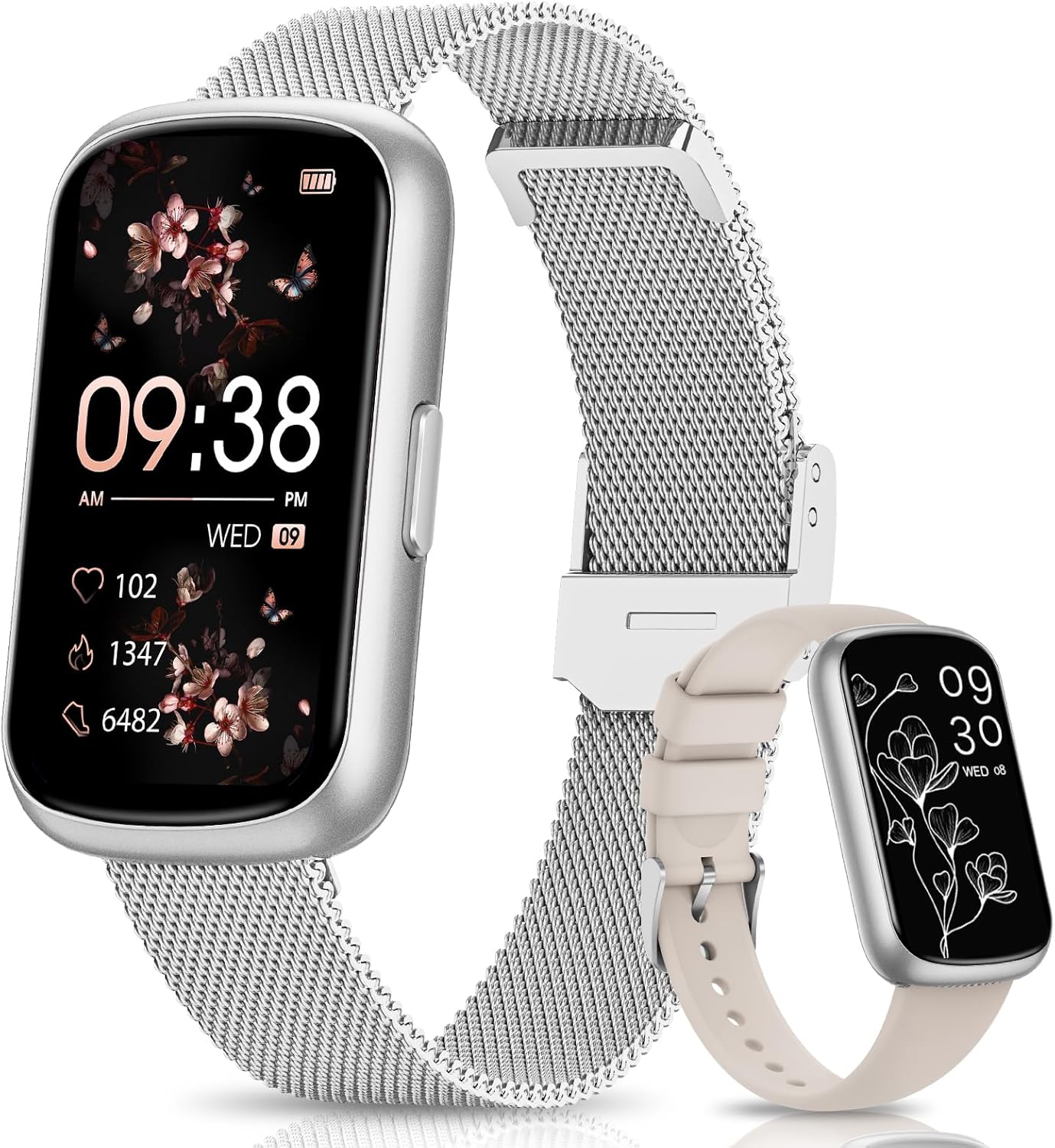 Slim Fitness Tracker with Heart Rate and Sleep Monitor Features
