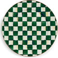 MACKENZIE-CHILDS Enamel Serving Platter, 16 in Emerald Check