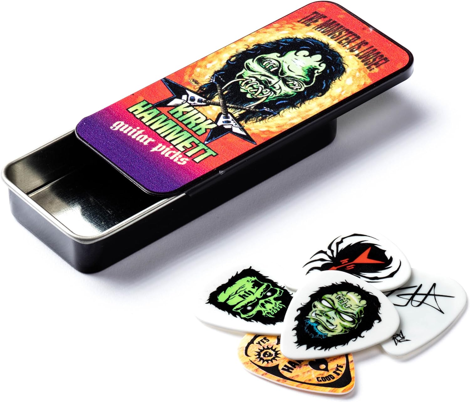 JIM DUNLOP Kirk Hammett Monster Pick Tin - .88mm Delivers Legendary Tone!
