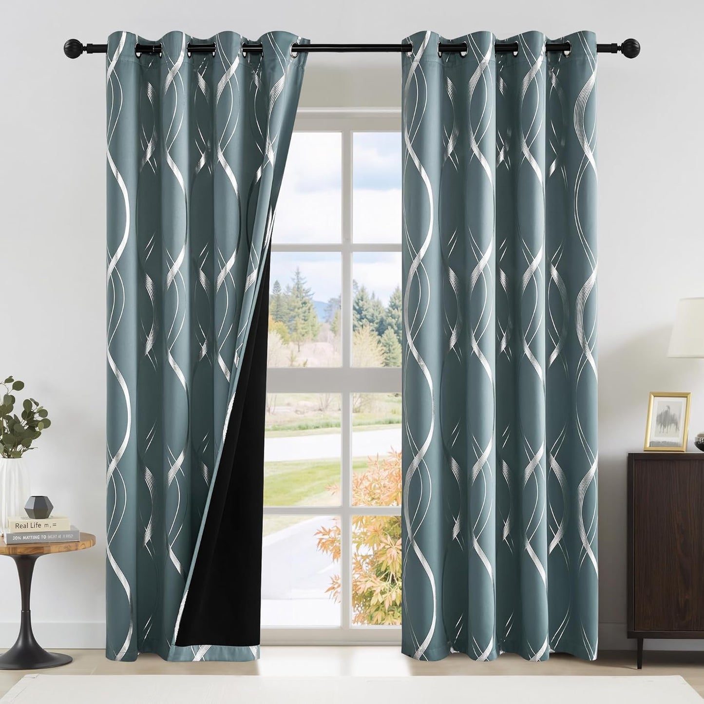 NICETOWN 100% Blackout Curtains for Living Room and Bedroom