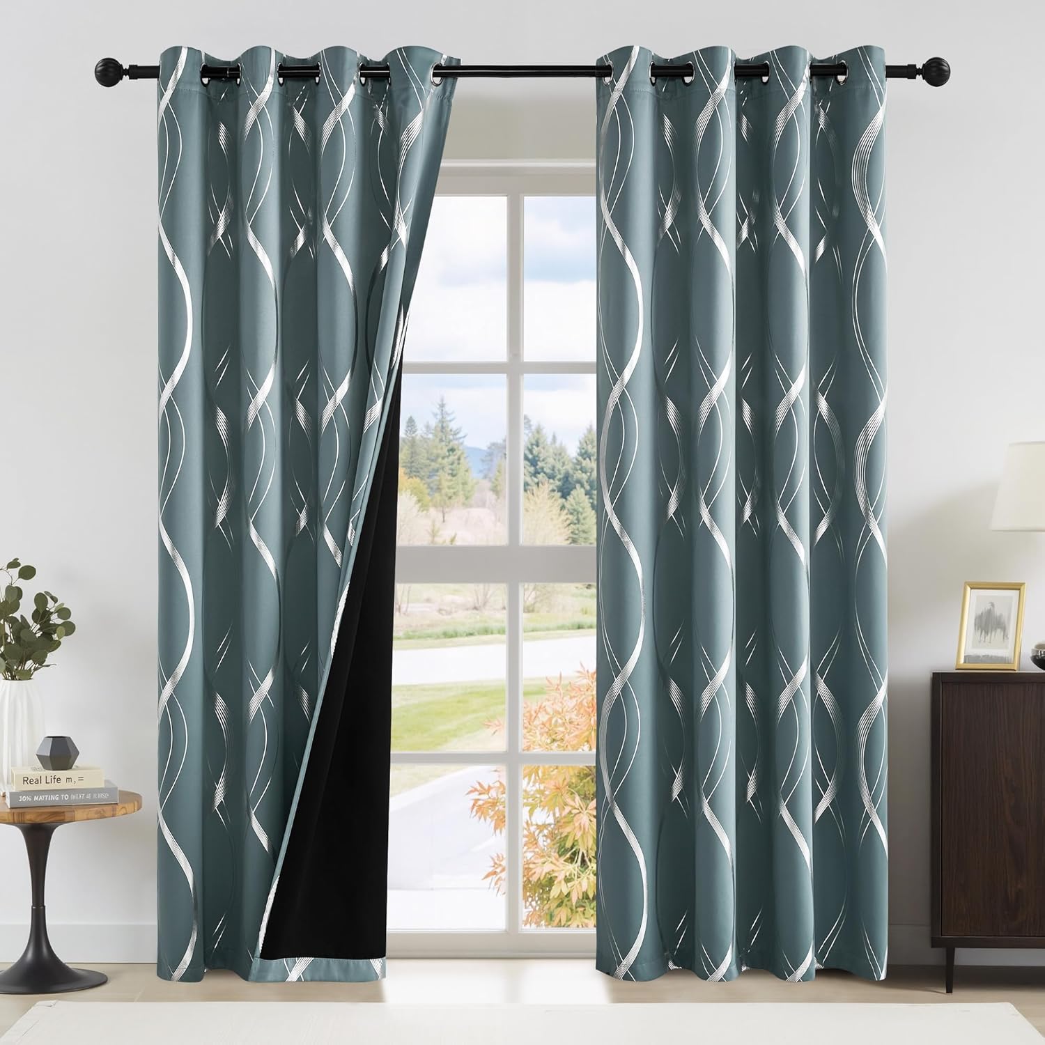 NICETOWN 100% Blackout Curtains for Living Room and Bedroom