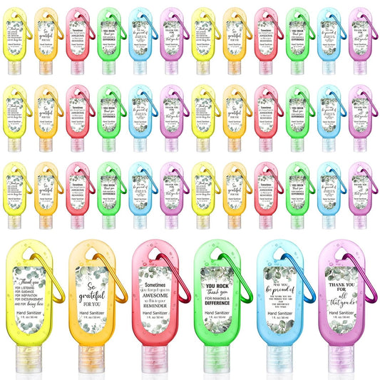24 Pack Hand Sanitizer Keychains with Eucalyptus Scented Gel