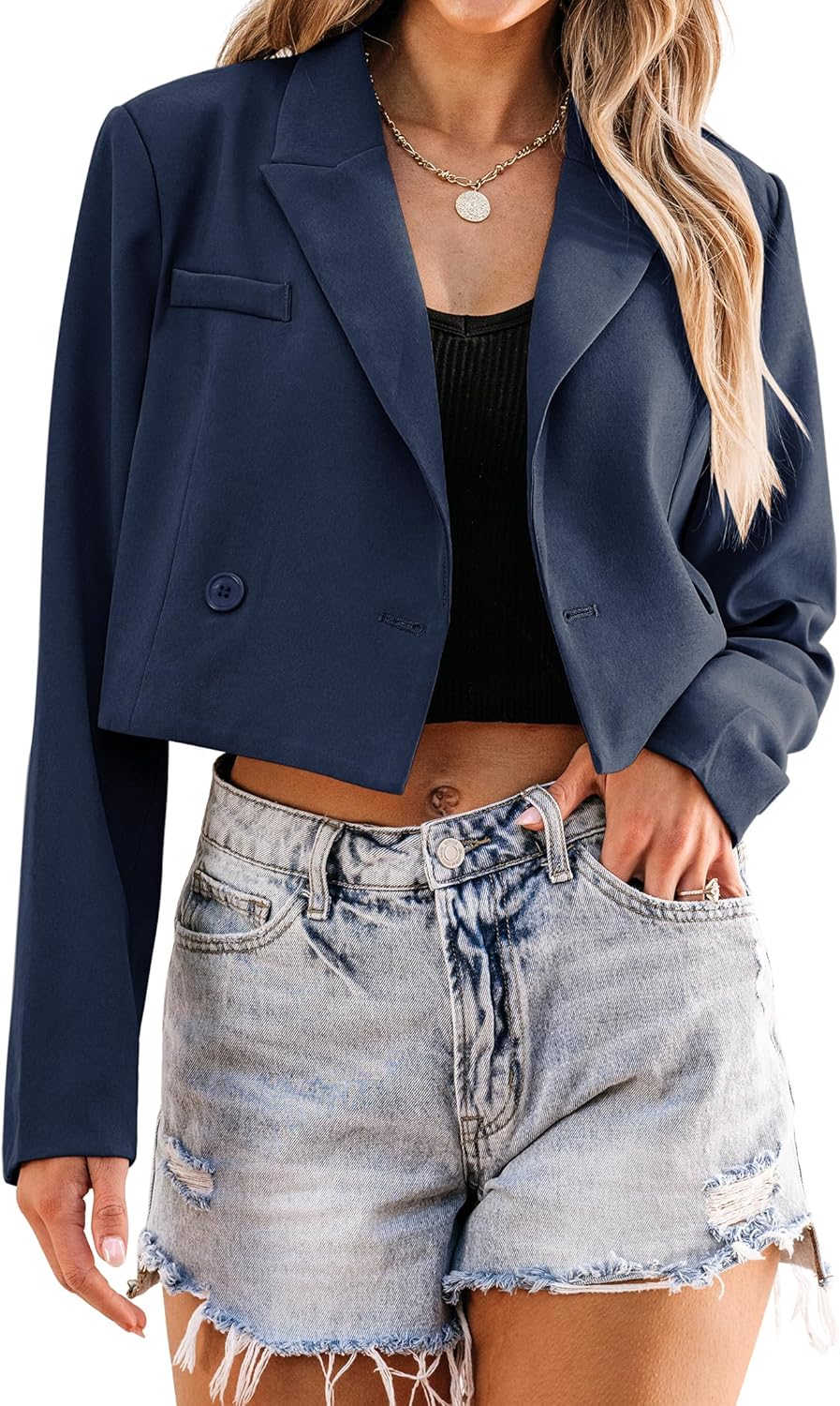 Cropped Blazers for Women Business Casual Stylish Office Wear