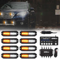 WINECO LED Strobe Lights for Trucks - Ultra-Thin Amber White Warning