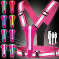 LED Reflective Vest Running Gear - 8 Color USB-C Rechargeable