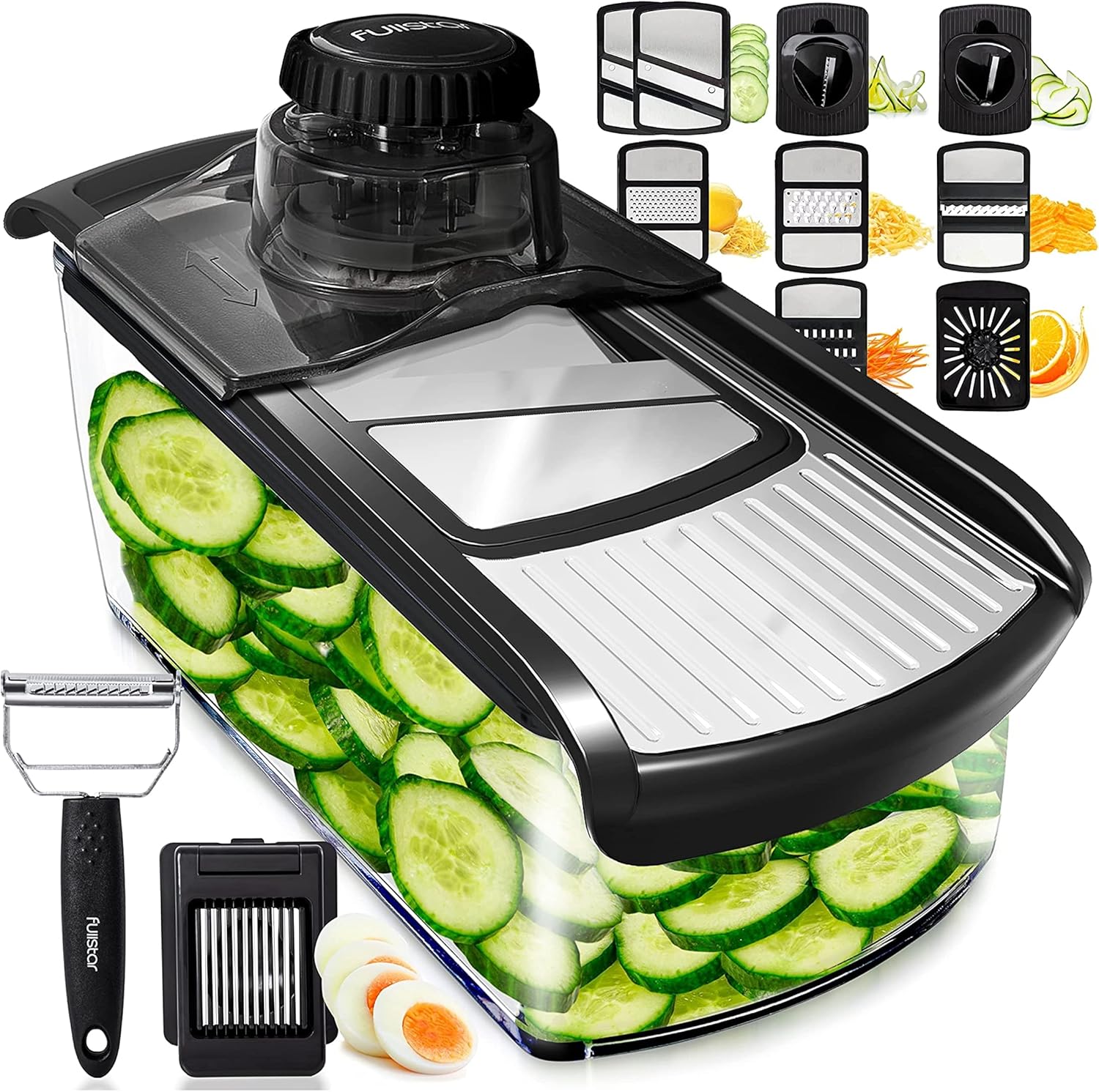 Fullstar Mandoline Slicer - 11 in 1 Kitchen Gadget for Easy Prep