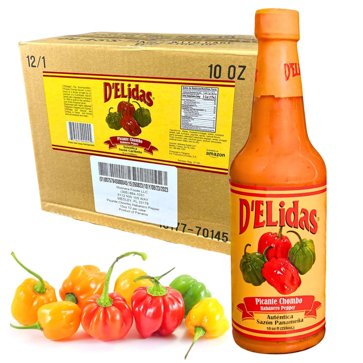 D'ELidas Habanero Hot Sauce - Natural & Keto Friendly Flavor
