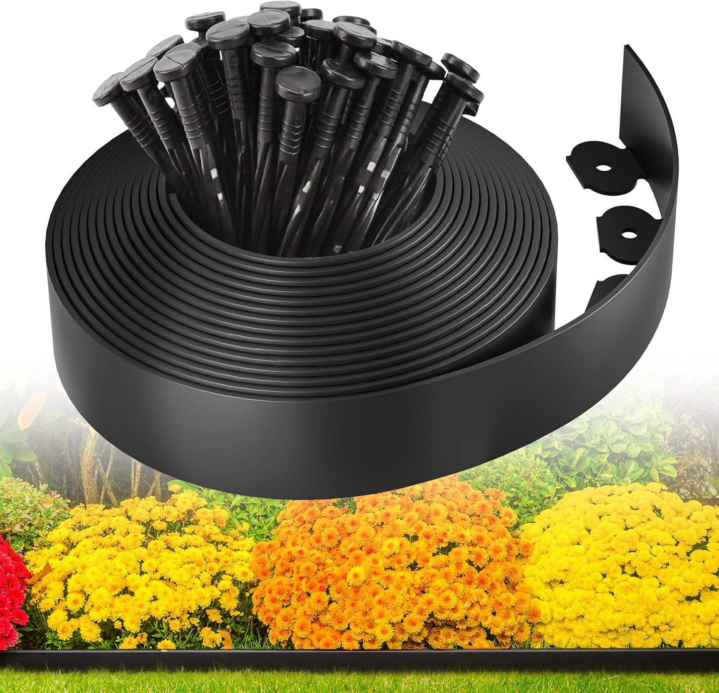 MIXC Garden Edging Border - Flexible 33FT Lawn Edging Kit