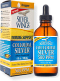 Colloidal Silver 500ppm Immune Support Supplement - 4 fl. oz. Dropper