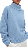 PRETTYGARDEN Womens Turtleneck Chunky Knit Sweater - Cozy (Style 5MKX)