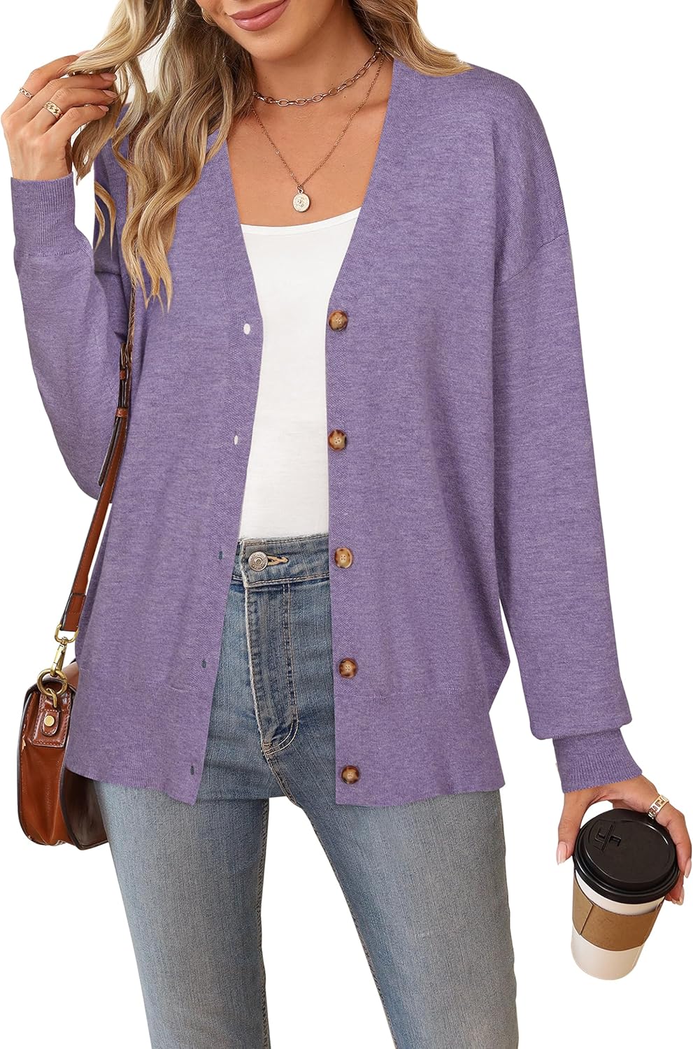 Wool Blend Lightweight Fall Business Casual Cardigan Sweaters