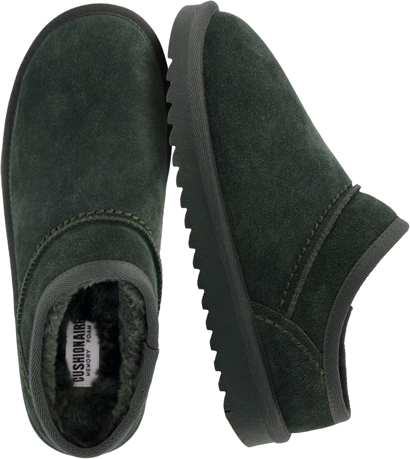 CUSHIONAIRE Hilo-3 Cozy Suede Womens Slippers for Comfort
