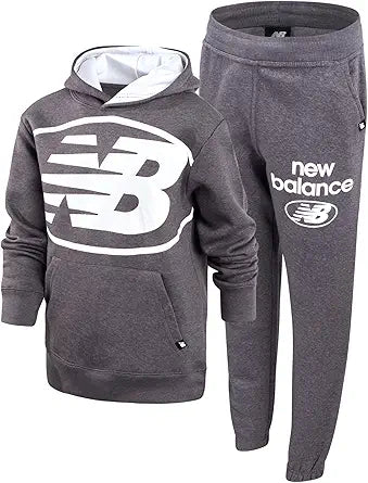New Balance Boys' Sweatsuit Set - Cozy Fleece Pullover Hoodie