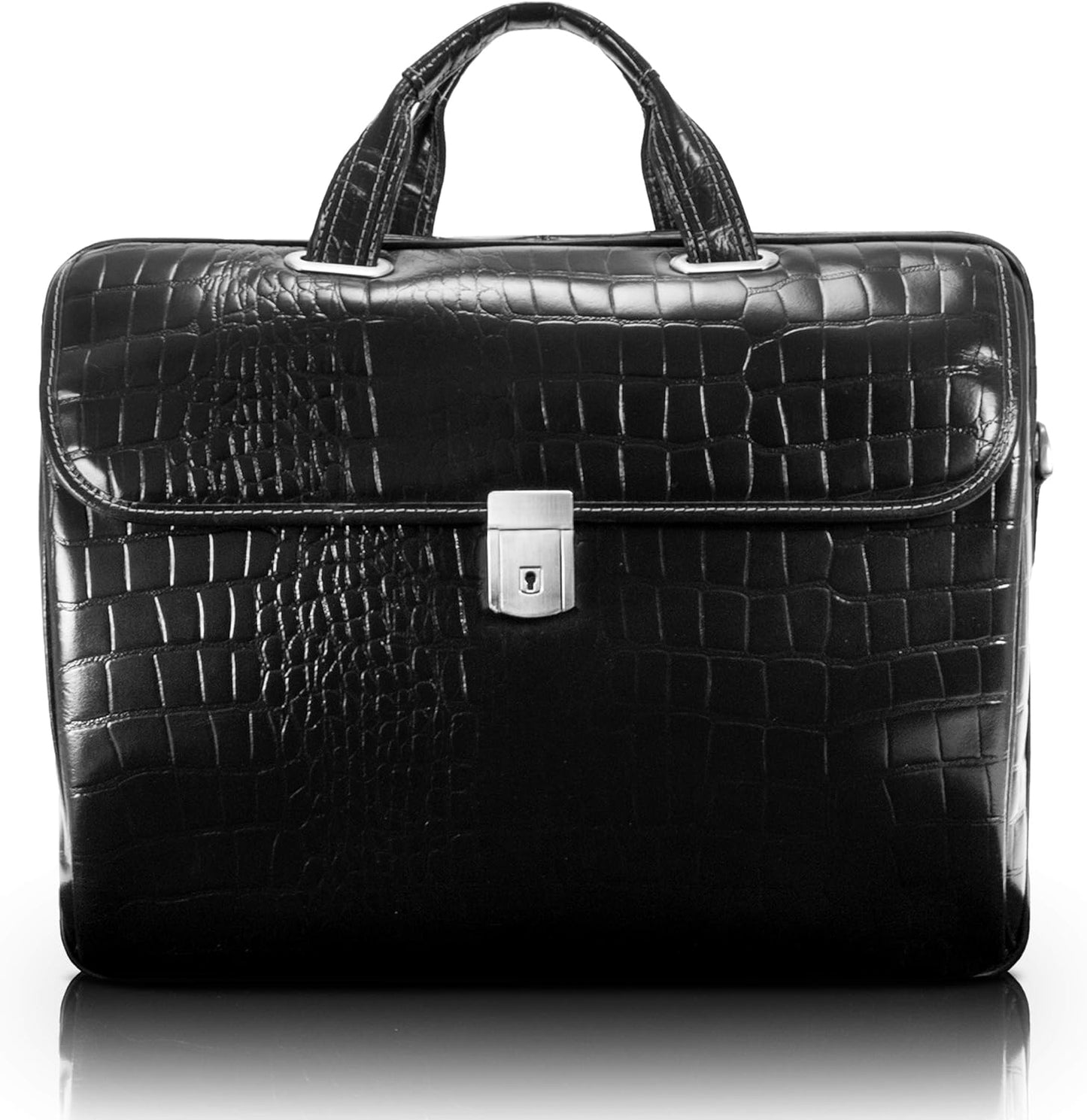McKLEIN 13 in Leather Tablet Briefcase with Smart Zipper Attachment