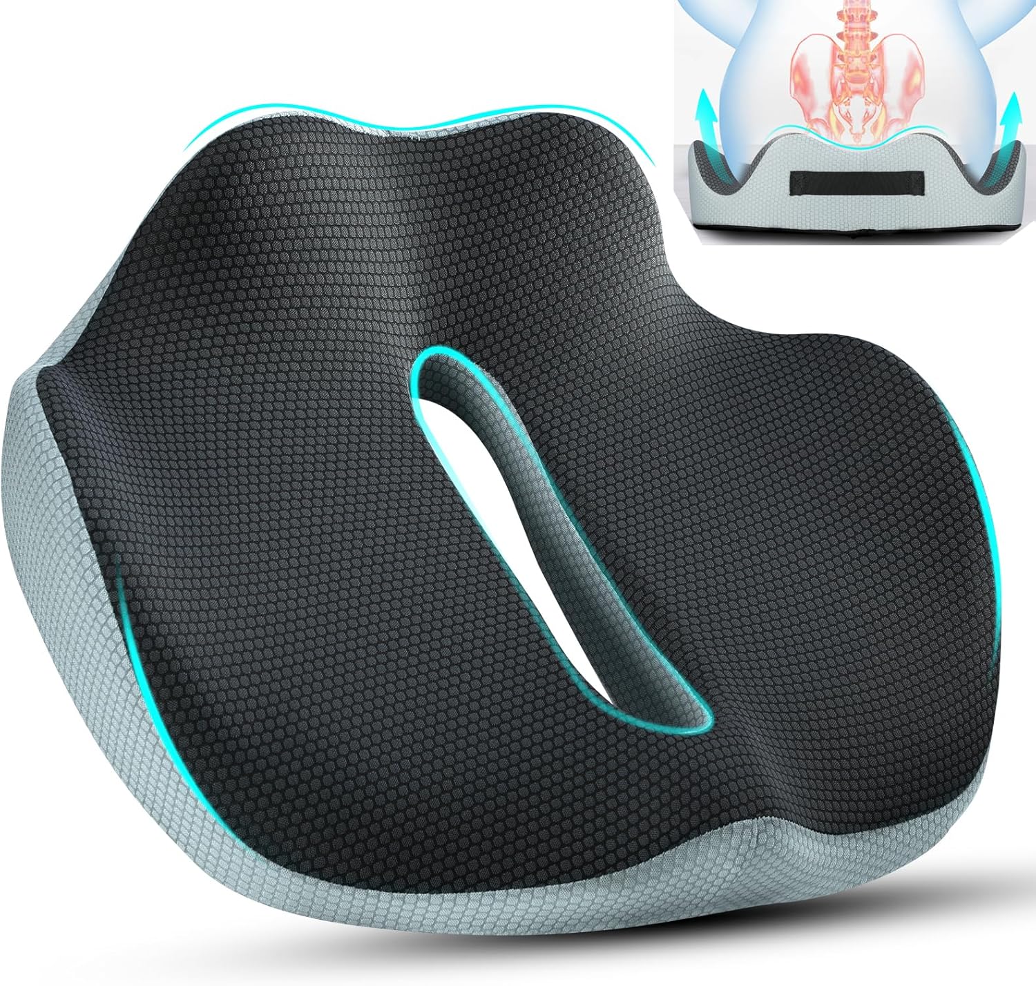 Memory Foam Pain Relief Cushion - Multi-Use, Non-Slip, Portable