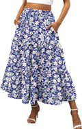 ANRABESS Womens Boho Flowy Tiered A-Line Maxi Skirt - Summer Comfort