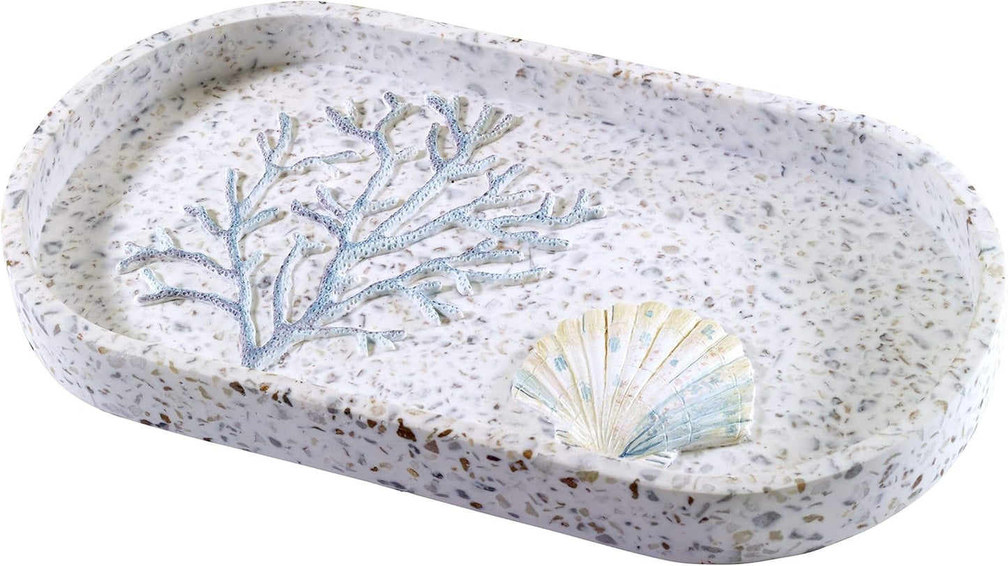 Coastal Terrazo Collection Vanity Tray for Stylish Bathrooms