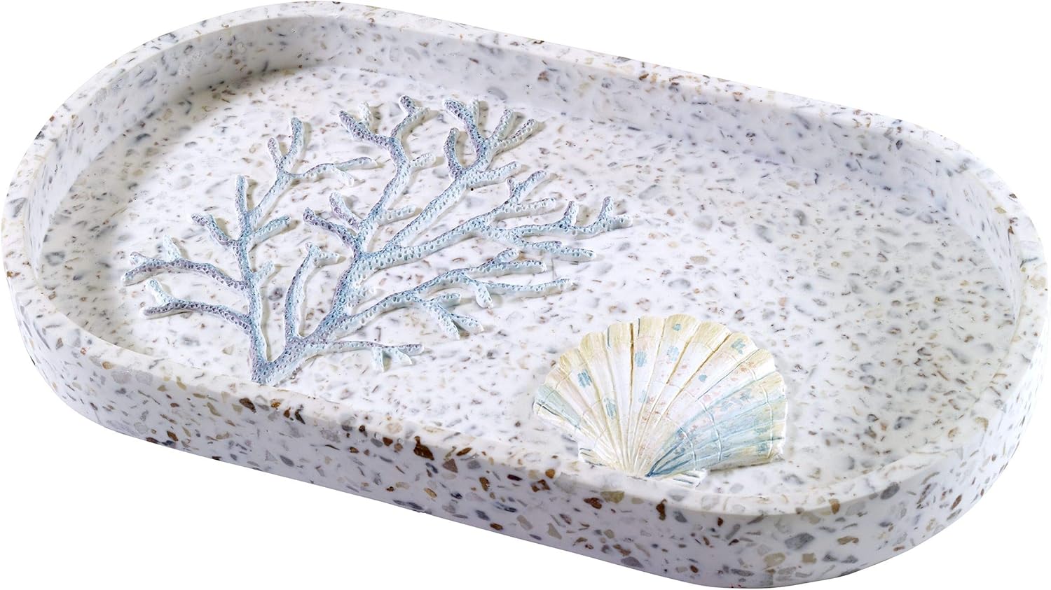 Coastal Terrazo Collection Vanity Tray for Stylish Bathrooms