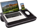 Home Office Pro Lap Desk with Wrist Rest and Mouse Pad - Gray