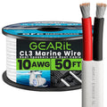 GEARit 10 Gauge Marine Wire 10/2 AWG (50ft) - Durable Tinned Copper