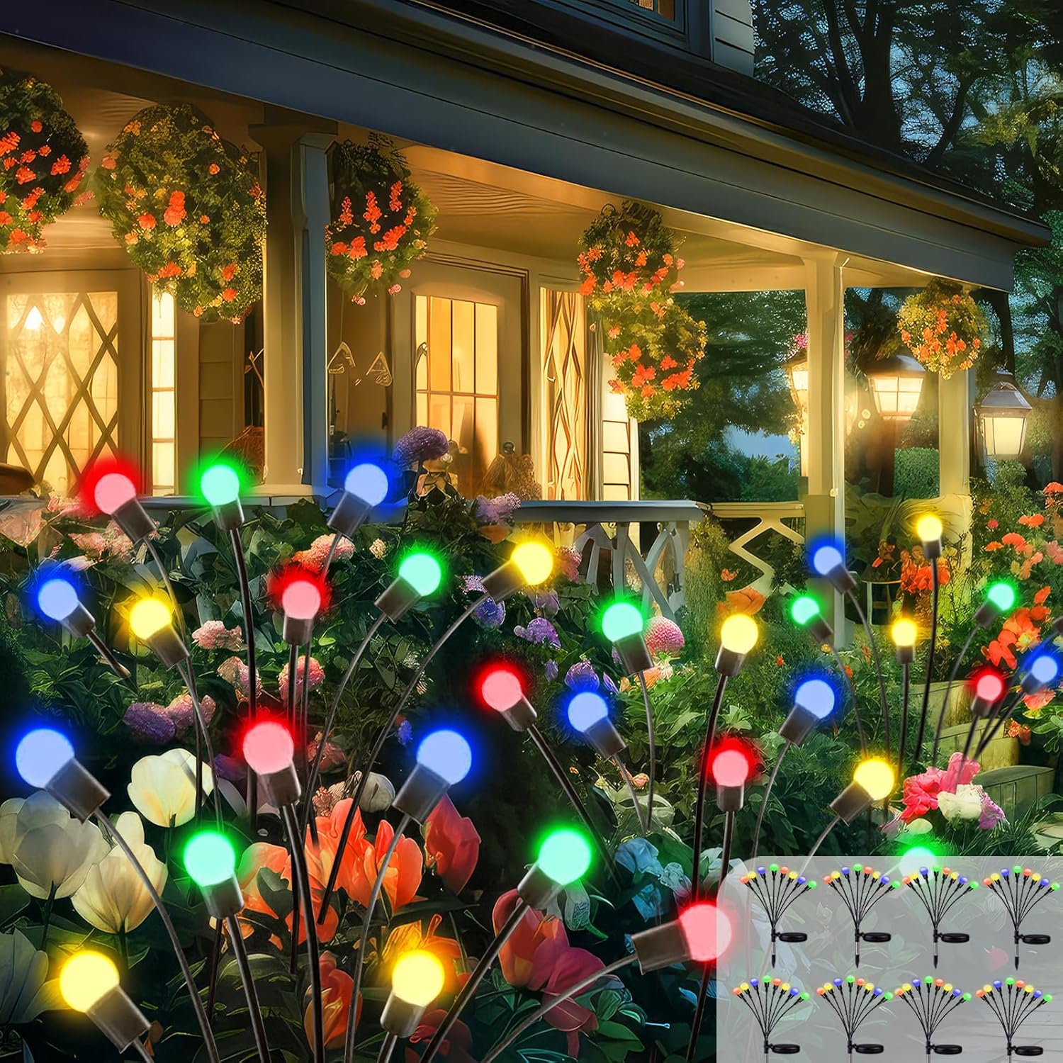 BOSSERN Solar Lights Outdoor Waterproof for Garden Decoration