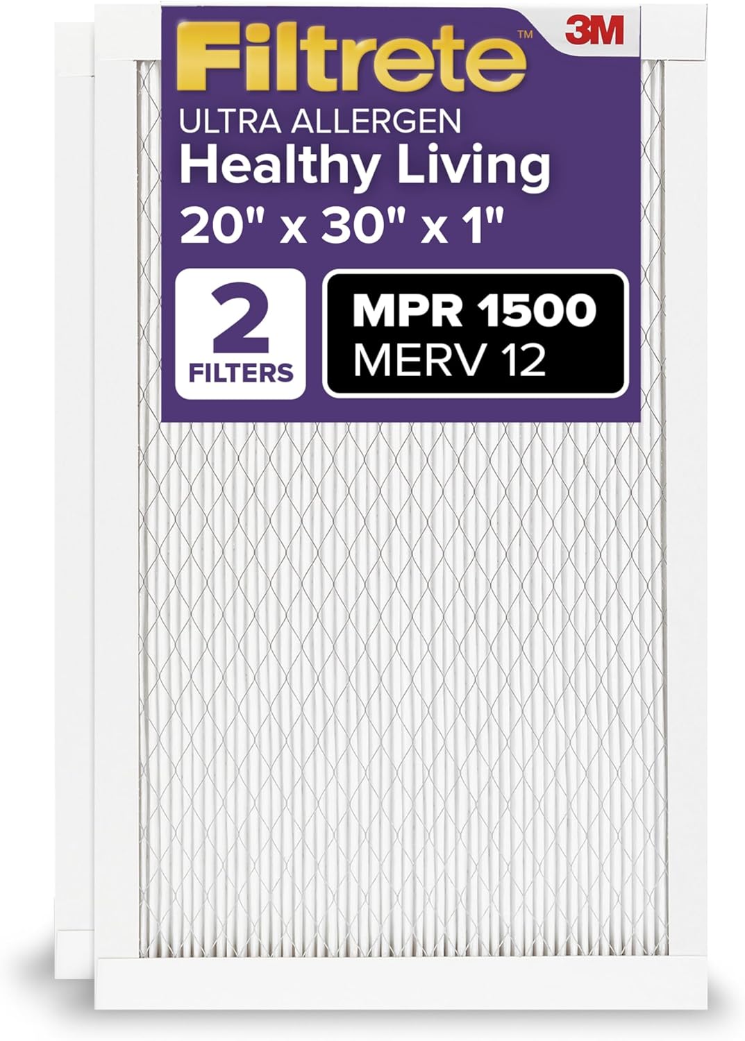 Filtrete Allergy-Friendly 20x30x1 Air Filter 2-Pack