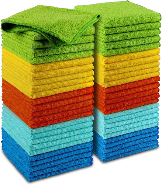 Premium AIDEA Microfiber Cleaning Cloths - 50PK Absorbent Towels