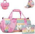Girls Travel Duffel Bag with Personal Initial - Sparkling Weekender