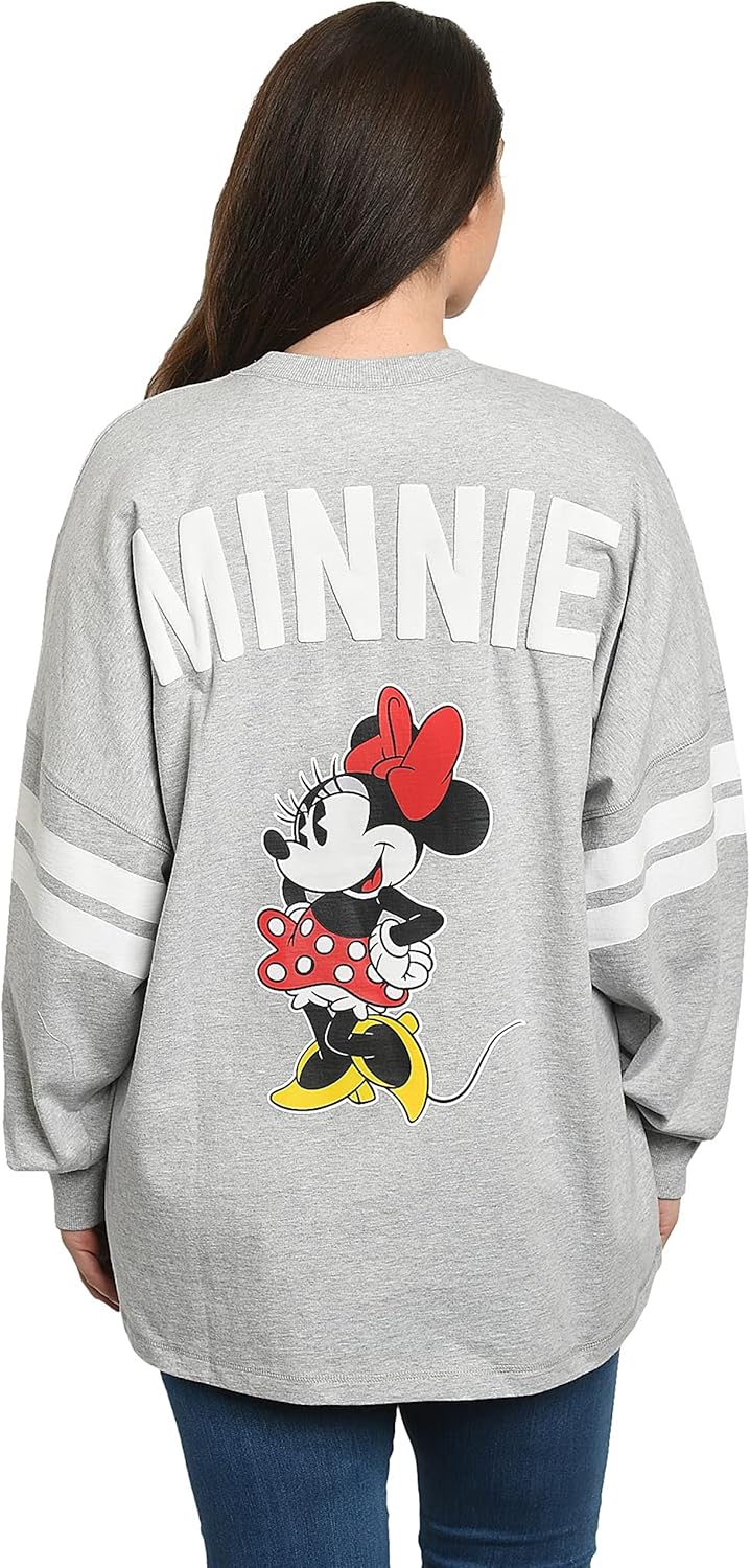 Disney Oversized Long Sleeve Mickey Minnie Womens Jersey