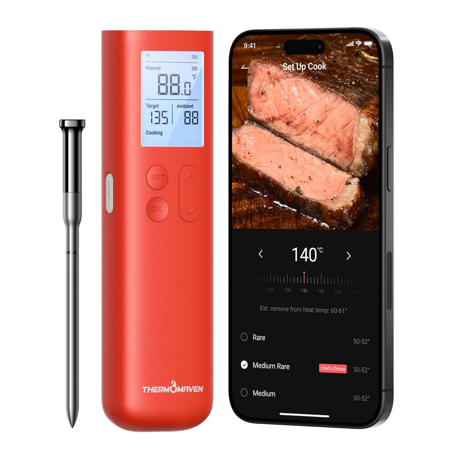 ThermoMaven: 10X Signal, Stable, 0.5F Accuracy, BBQ Ready
