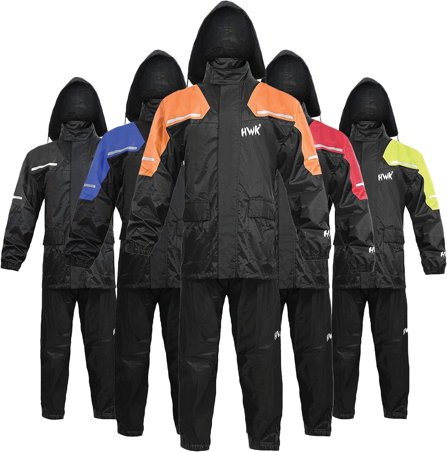 HWK Motorcycle Rain Suit for All-Season Weatherproof Protection