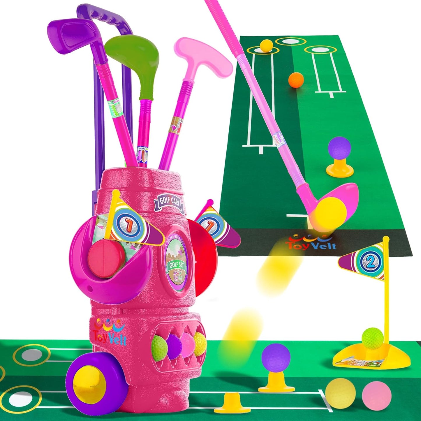 ToyVelt Toddler Golf Set - Complete Kids Golf Clubs for Fun