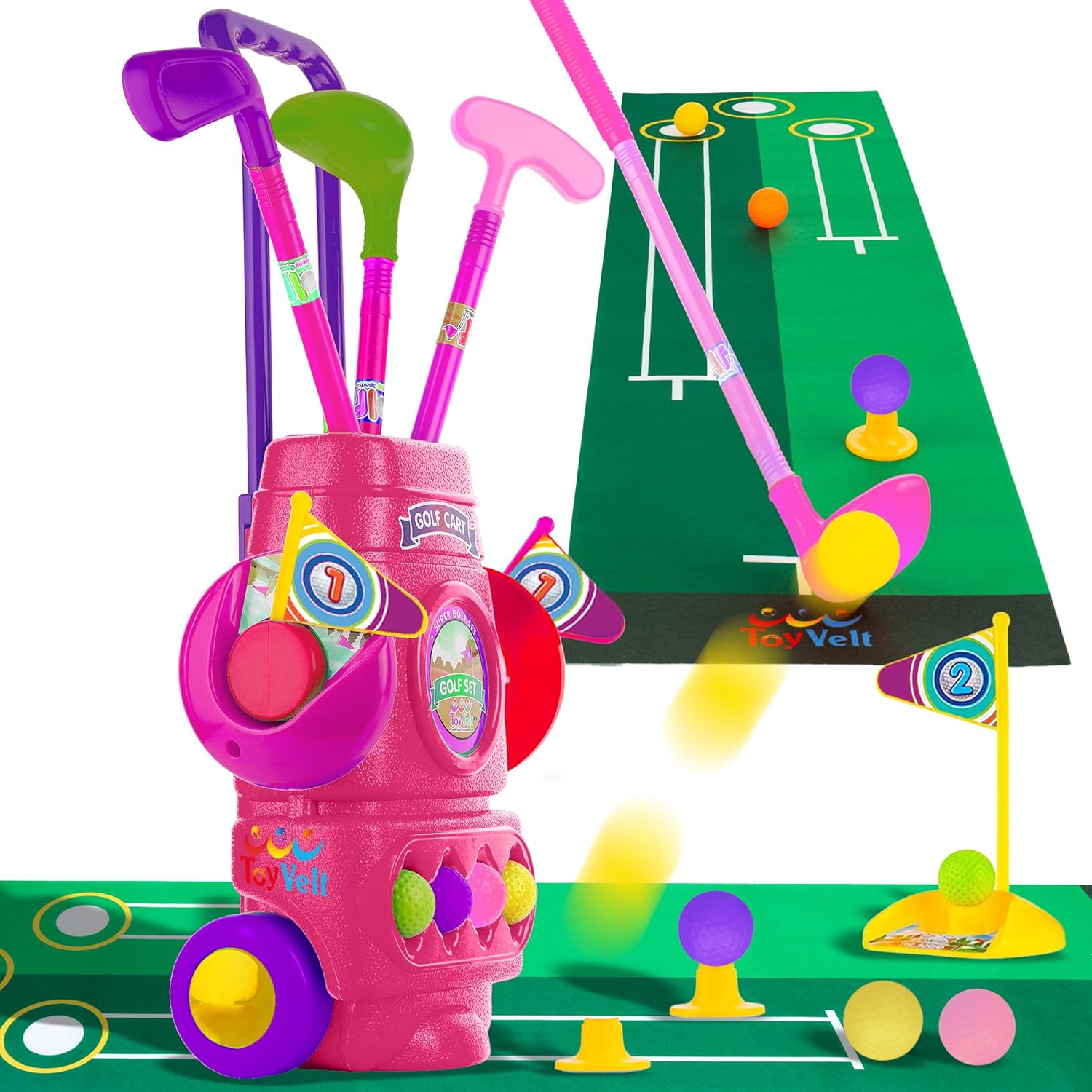ToyVelt Toddler Golf Set - Complete Kids Golf Clubs for Fun