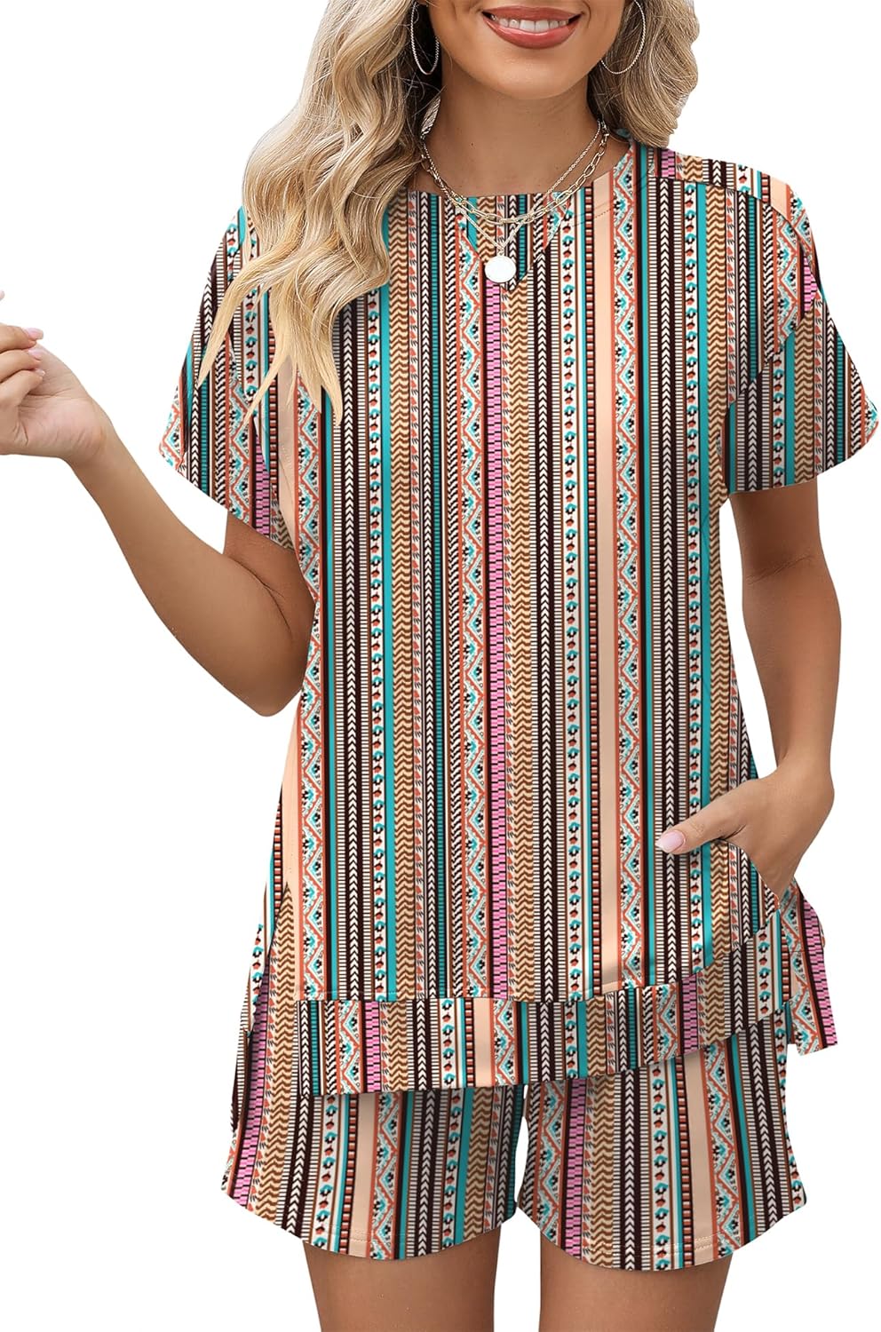 LOMON Womens Fashion 2 Piece Outfits for Summer Comfort
