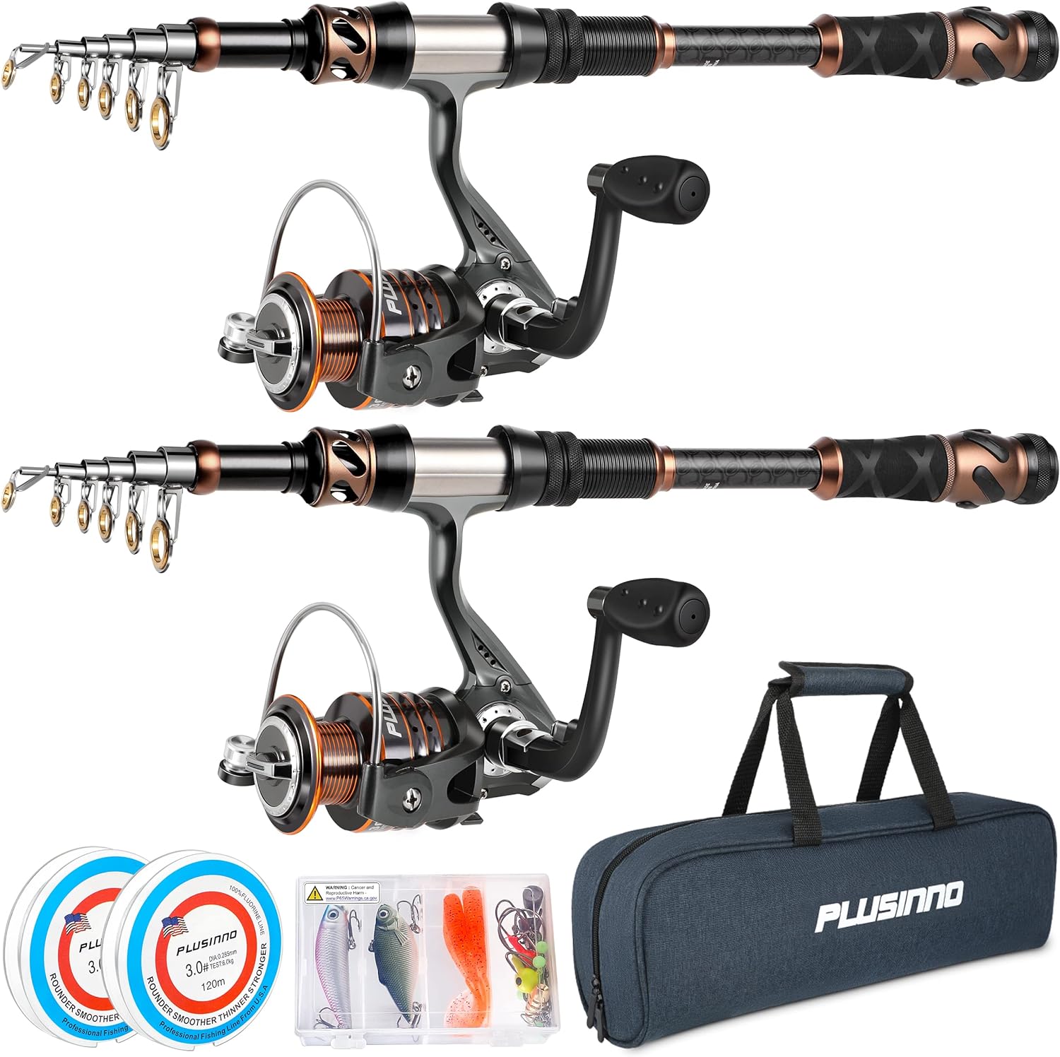 PLUSINNO Fishing Rod and Reel Combos for Ultimate Fishing Fun