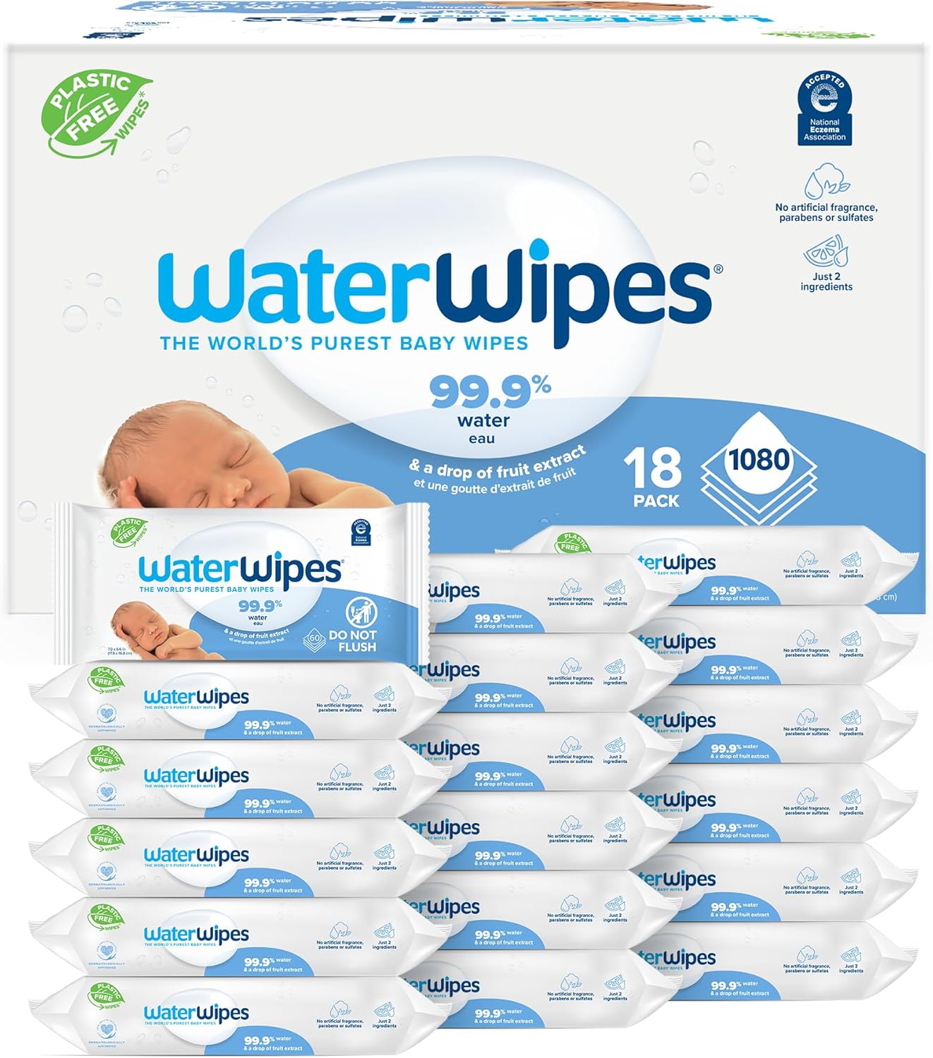 WaterWipes: 99.9% Water Based Baby Wipes
