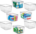 ClearSpace Plastic Storage Bins With Lids, 8 Pack - Pantry & Fridge