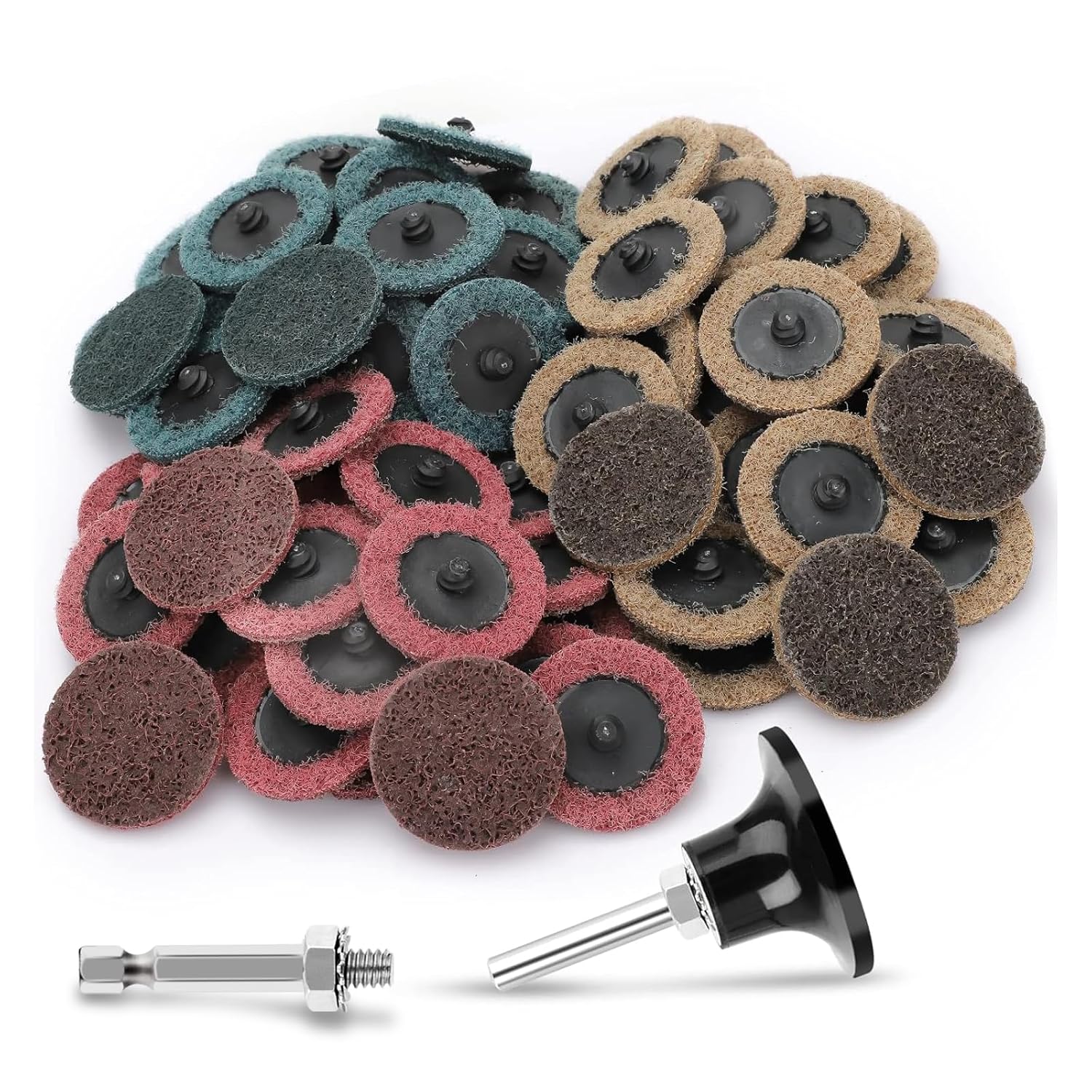 SUNJOYCO 90pcs 2 Sanding Discs Set - Quick Change for Effortless Surface Conditioning
