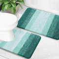 OLANLY Bathroom Rug Set 2 Piece - Plush Shaggy Absorbent Bath Mats