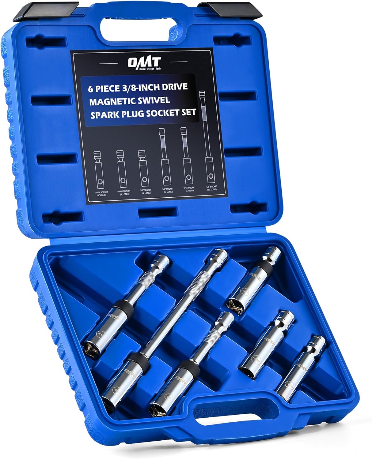 3/8 Drive Magnetic Swivel Spark Plug Socket Set for Easy Use