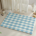 Waffle Bath Mat Blue and White - Quick Dry Comfort for Bathrooms