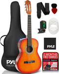Pyle Beginner Acoustic Guitar Kit 36 in Junior Size - Ready to Play