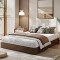 King Size Wood Platform Bed Frame - Modern Minimalist King Bed