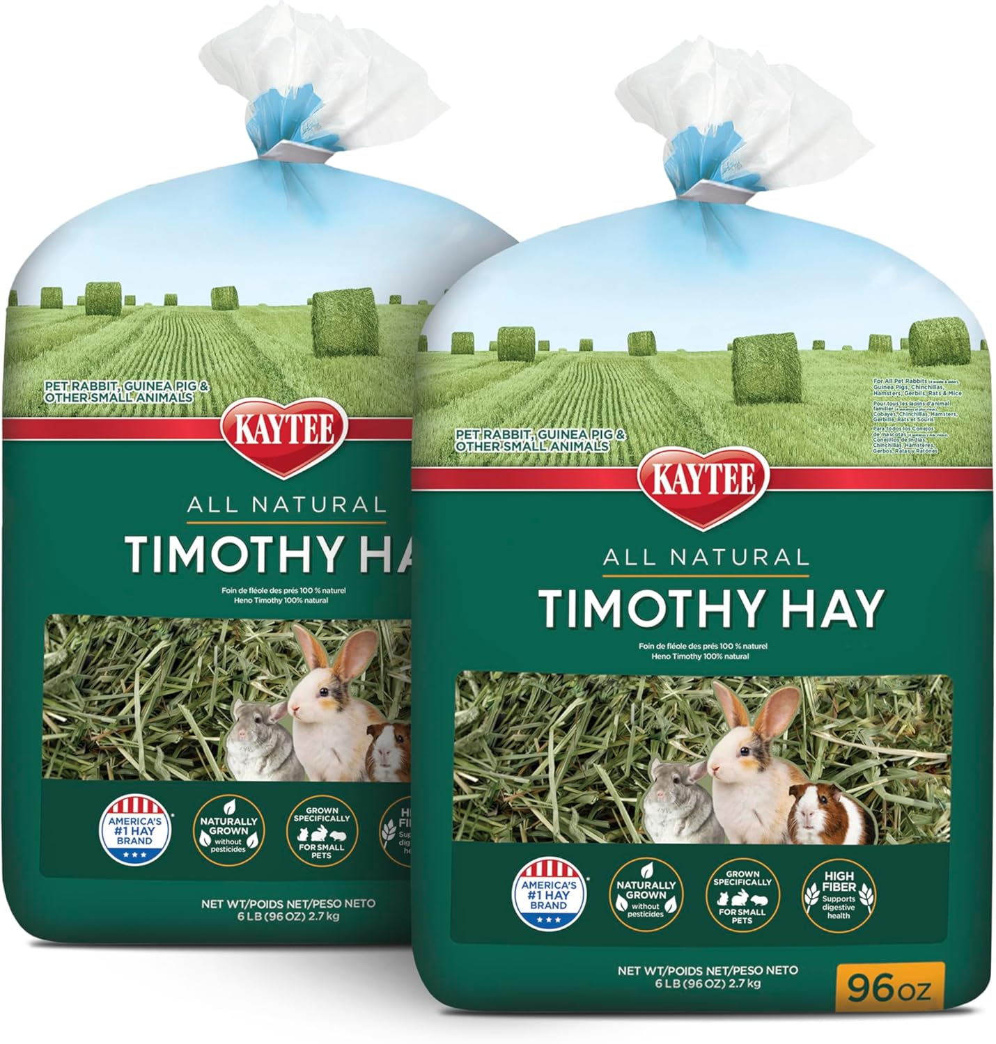 Kaytee Timothy Hay for Small Animals - High Fiber Nutrition