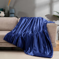 Vonty Satin Throw Blanket - 90x90 in Cooling, Silky Comfort